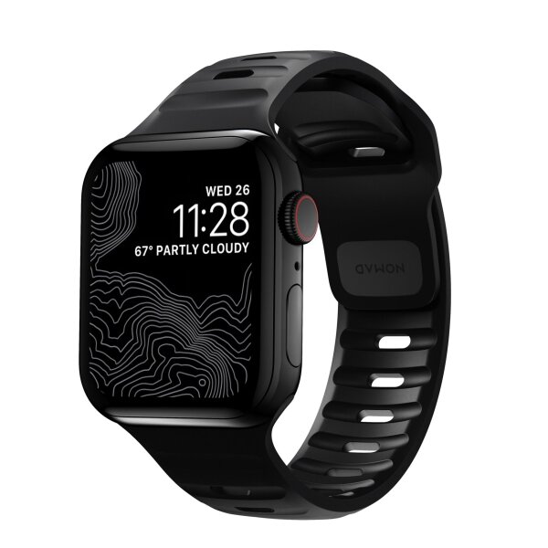 Nomad Sport Strap V2 Armband für Apple Watch 49/45/44/42mm - Lunar Black (Schwarz)