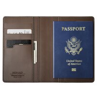Nomad Passport Wallet Traditional Reisepass Hülle - Braun