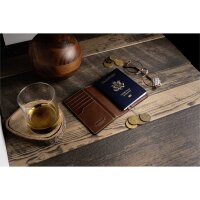 Nomad Passport Wallet Traditional Reisepass Hülle - Braun