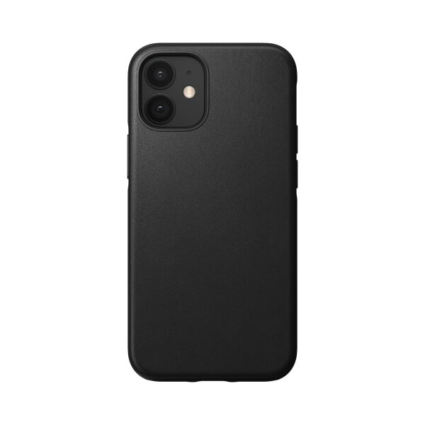Nomad Rugged Case für Apple iPhone 12 Mini - Black Leather (Schwarz)