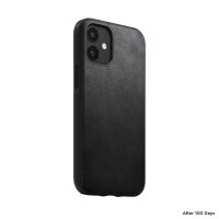 Nomad Rugged Case für Apple iPhone 12 Mini - Black Leather (Schwarz)