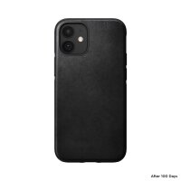 Nomad Rugged Case für Apple iPhone 12 Mini - Black Leather (Schwarz)