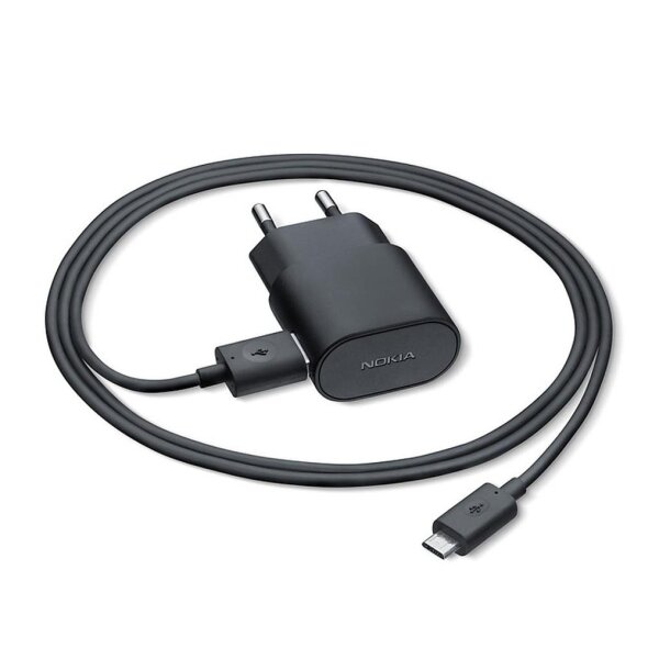 Nokia AC-60E Netzteil/Ladekabel/Ladegerät - Micro USB - Schwarz - 1500mA
