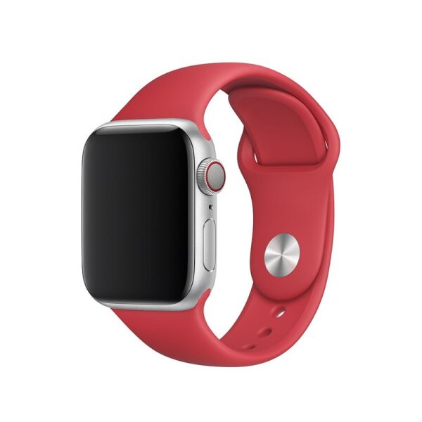 4-OK SMART Watch Band Armband für Apple Watch 38-40mm - Silikon Rot
