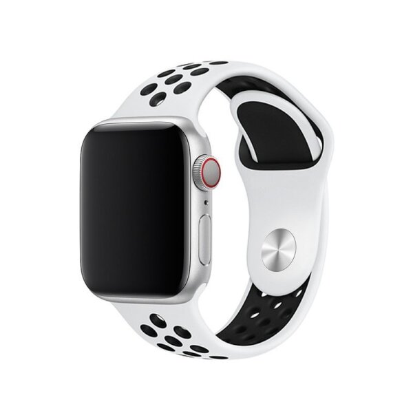 4-OK SMART Sport Watch Band Armband für Apple Watch 38-44mm - Silikon Weiss