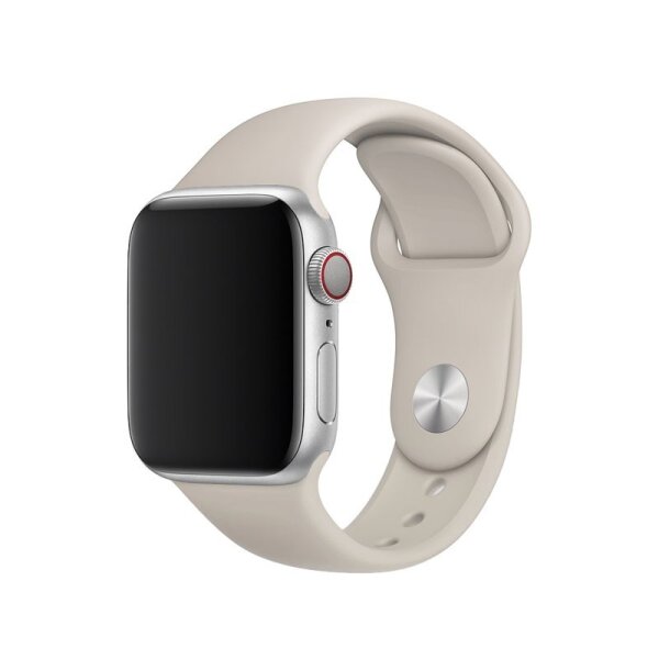 4-OK SMART Watch Band Armband für Apple Watch 38-40mm - Silikon Stone