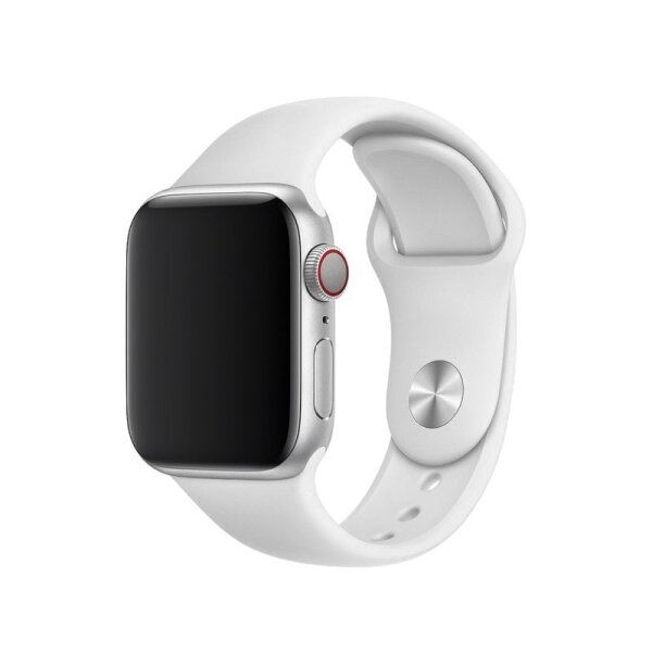 4-OK SMART Watch Band Armband für Apple Watch 42-44mm - Silikon Weiss