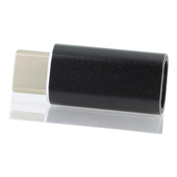 "Cyoo" "Lightning" ir USB-C adapteris - juodas - įkrovimo ir duomenų sinchronizavimo keitiklis