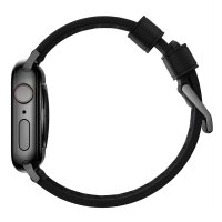 Nomad Modern Strap BLK Active Leather Connector 42/44/45/49mm Pro V2 - Schwarz