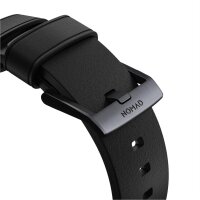 Nomad Modern Strap BLK Active Leather Connector 42/44/45/49mm Pro V2 - Schwarz