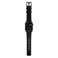 Nomad Modern Strap BLK Active Leather Connector 42/44/45/49mm Pro V2 - Schwarz