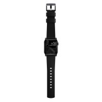 Nomad Modern Strap BLK Active Leather Connector 42/44/45/49mm Pro V2 - Schwarz