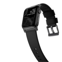 Nomad Modern Strap BLK Active Leather Connector 42/44/45/49mm Pro V2 - Schwarz