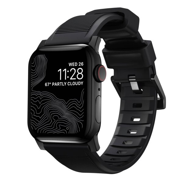 Nomad Strap Rugged V2 Armband Connector Schwarz /49/45/44/42mm - Schwarz
