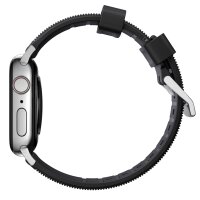 Cinturino Nomad Rugged V2 Bracciale Connettore Argento per Apple Watch 49/45/44/42 mm - Nero