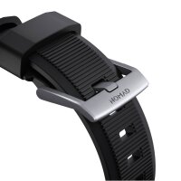 Cinturino Nomad Rugged V2 Bracciale Connettore Argento per Apple Watch 49/45/44/42 mm - Nero