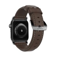 Nomad Traditional Leder Strap Armband (Connector Braun) für Watch 40/38mm - Schwarz