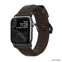 Nomad Traditional Leder Strap Armband (Connector Braun) für Watch 40/38mm - Schwarz