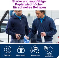 TORK Putztuchrollen Advanced 420 2-lagig 2 x 750 Blätter - Blau