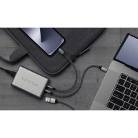 Satechi 100W Type-C PD GaN Compact Charger - Space Gray (Grau)