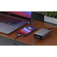 Satechi 100W Type-C PD GaN Compact Charger - Space Gray (Grau)