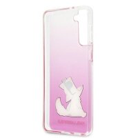 Karl Lagerfeld Choupette Gradient Hülle für Samsung G996F Galaxy S21+ - Pink