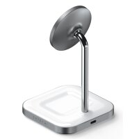 Satechi Magnetic 2-in-1 Wireless Charging Stand - Space Gray (Gray)