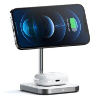 Satechi Magnetic 2-in-1 Wireless Charging Stand - Space Gray (Gray)
