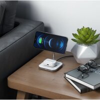Satechi Magnetic 2-in-1 Wireless Charging Stand - Space Gray (Gray)