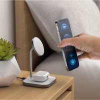 Satechi Magnetic 2-in-1 Wireless Charging Stand - Space Gray (Gray)