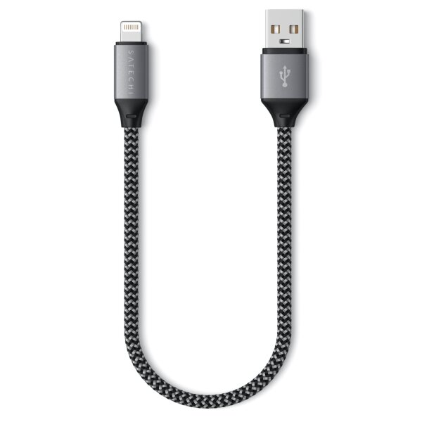 Satechi USB-A to Lightning Short Cable 25 cm - Space Gray (Grau)