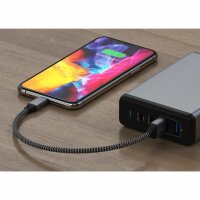 Satechi USB-A to Lightning Short Cable 25 cm - Space Gray (Grau)