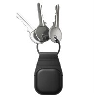 Nomad Airtag Leather Keychain - Schwarz