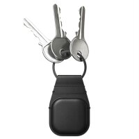 Nomad Airtag Leather Keychain - Schwarz