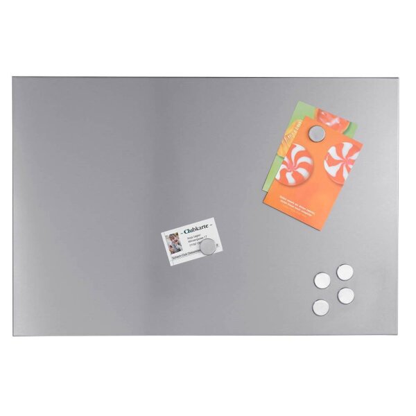 Zeller magnetic board stainless steel 40.0 x 60.0 cm - silver