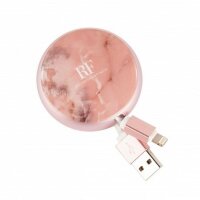 Richmond & Finch - CW-114 - Lightning auf USB Kabel - 90cm - marble/pink - laden -  iPhone