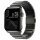 Nomad Strap Stainless Steel V2 Armband for Apple Watch 42/44/45/49 mm - Graphite black (Black)