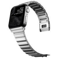 Nomad Strap Stainless Steel V2 Armband für Apple Watch 42/44/45/49 mm - Silber