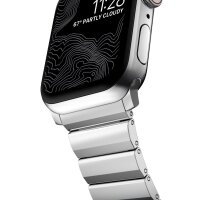 Nomad Strap Stainless Steel V2 Armband für Apple Watch 42/44/45/49 mm - Silber