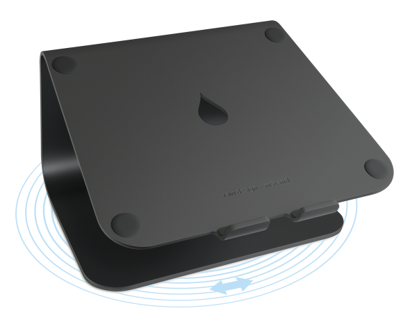 Rain Design mStand360 - drehbarer Aluminium Stand für MacBooks, Notebooks bis 15 zoll - Schwarz