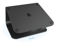 Rain Design mStand360 - drehbarer Aluminium Stand für MacBooks, Notebooks bis 15 zoll - Schwarz