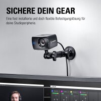 Elgato Wall Mount Wandhalterung mit Gelenkarm für Kameras, Beleuchtung - Schwarz