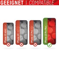 DISPLEX Full Cover Panzerglas (10H) mit Eco-Montagerahmen für Apple iPhone 13 Pro Max