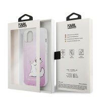Karl Lagerfeld Choupette Fun Schutzhülle Cover für Apple iPhone 13 Pro Max -Pink