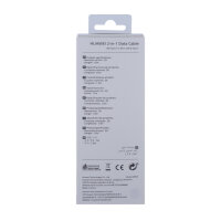 Huawei 2in1 Ladekabel + Datenkabel – USB Typ A zu Micro USB und USB Typ C – Weiss