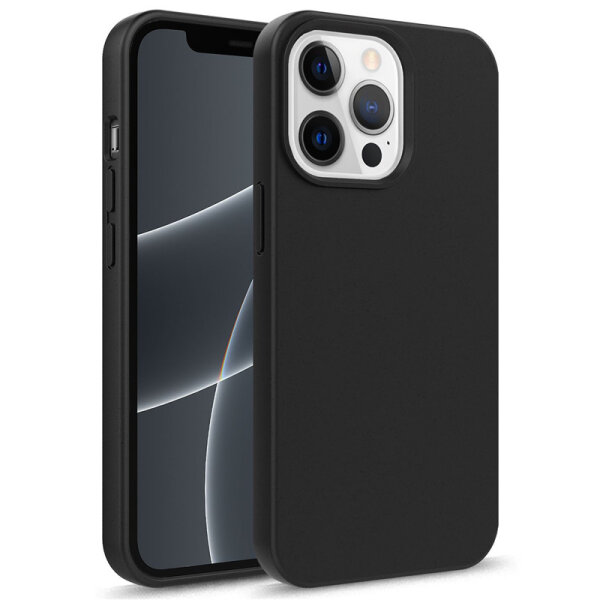 Cyoo BioCase für iPhone 13 Pro Max - Biologisch abbaubar Bio Case Cover Hülle Stoßfest Öko - Schwarz