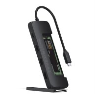 Satechi USB-C Hybrid Multiport Adapter mit SSD Enclosure - Grau