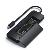 Satechi USB-C Hybrid Multiport Adapter mit SSD Enclosure - Grau