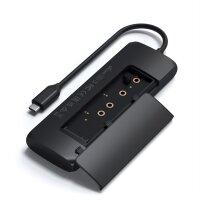 Satechi USB-C Hybrid Multiport Adapter mit SSD Enclosure - Grau