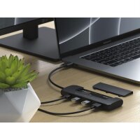 Satechi USB-C Hybrid Multiport Adapter mit SSD Enclosure - Grau